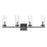 Millennium Lighting Iversen 4Lt 30" Vanity, Black/Clear Reeded