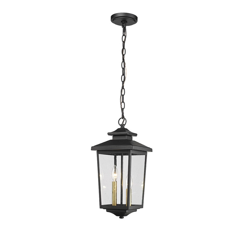 Millennium Lighting Eldrick 2Lt Outdoor Hanging Lantern, Black