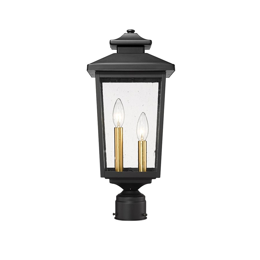 Millennium Lighting Eldrick 2Lt Outdoor Post Light, Coated Black - 4644-PBK