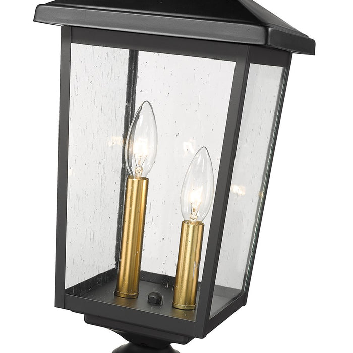 Millennium Lighting Eldrick 2Lt Outdoor Post Light, Coated Black