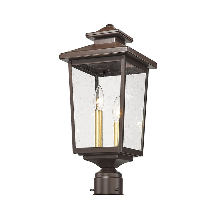 Millennium Lighting Eldrick 2Lt Outdoor Post Light, Coated Bronze