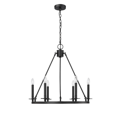 Millennium Lighting Florence 6Lt Chandelier, Black - 46706-MB