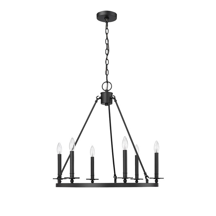 Millennium Lighting Florence 6Lt Chandelier, Black