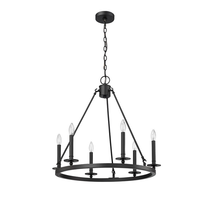 Millennium Lighting Florence 6Lt Chandelier, Black