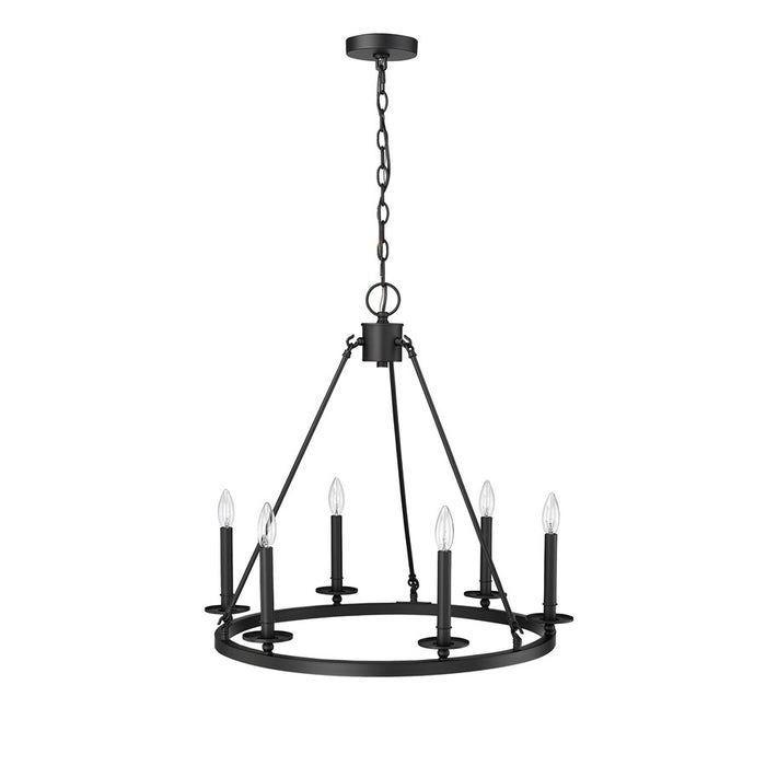 Millennium Lighting Florence 6Lt Chandelier, Black