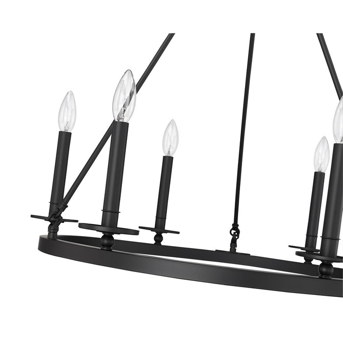 Millennium Lighting Florence 6Lt Chandelier, Black