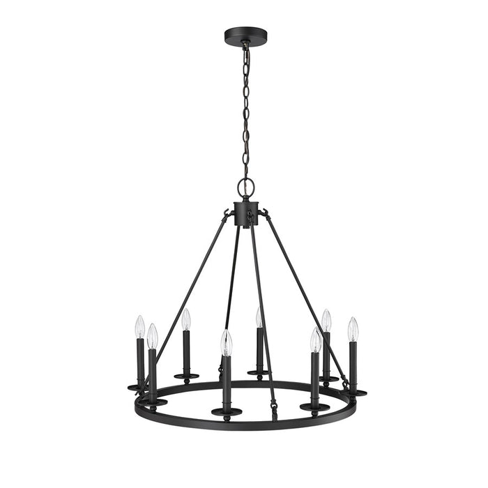 Millennium Lighting Florence 8Lt Chandelier, Black
