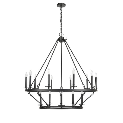 Millennium Lighting Florence 15Lt Chandelier, Black - 46715-MB
