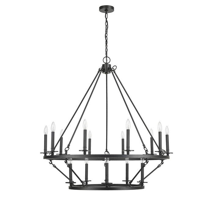 Millennium Lighting Florence 15Lt Chandelier, Black - 46715-MB