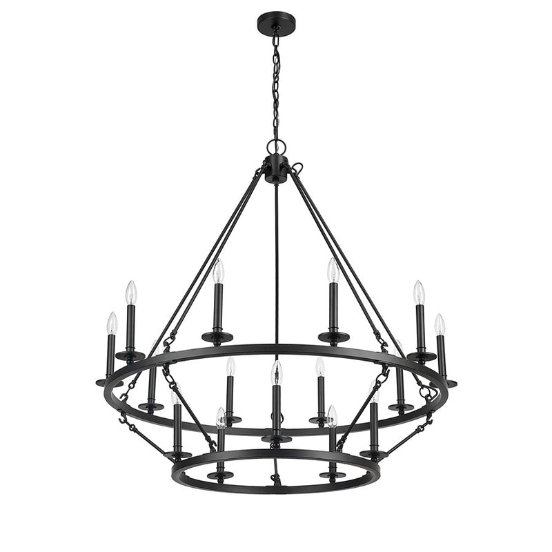 Millennium Lighting Florence 15Lt Chandelier, Black