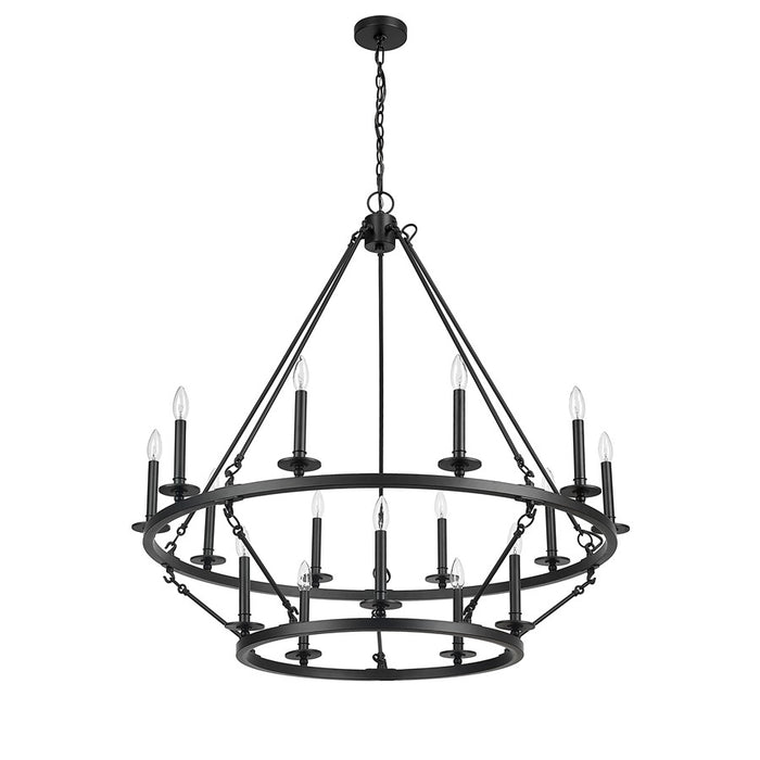 Millennium Lighting Florence 15Lt Chandelier, Black