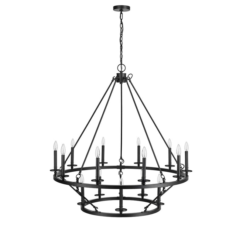Millennium Lighting Florence 15Lt Chandelier, Black