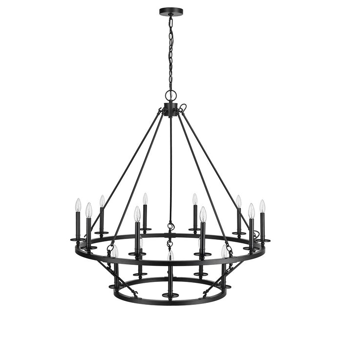 Millennium Lighting Florence 15Lt Chandelier, Black