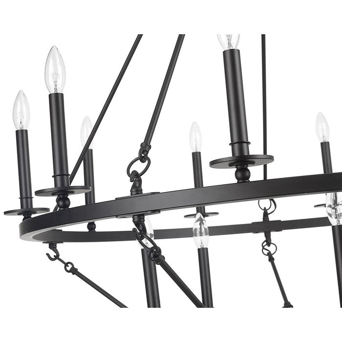 Millennium Lighting Florence 15Lt Chandelier, Black