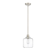 Millennium Lighting Asheville 1Lt Mini-Pendant, Brushed Nickel/Clear - 46901-BN