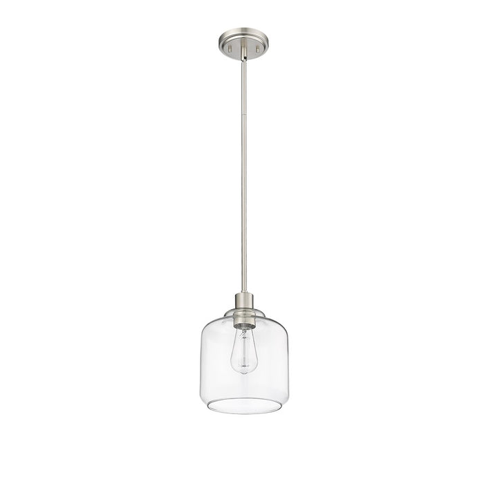 Millennium Lighting Asheville 1Lt Mini-Pendant, Brushed Nickel/Clear