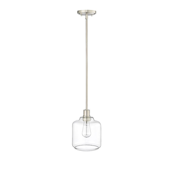 Millennium Lighting Asheville 1Lt Mini-Pendant, Brushed Nickel/Clear