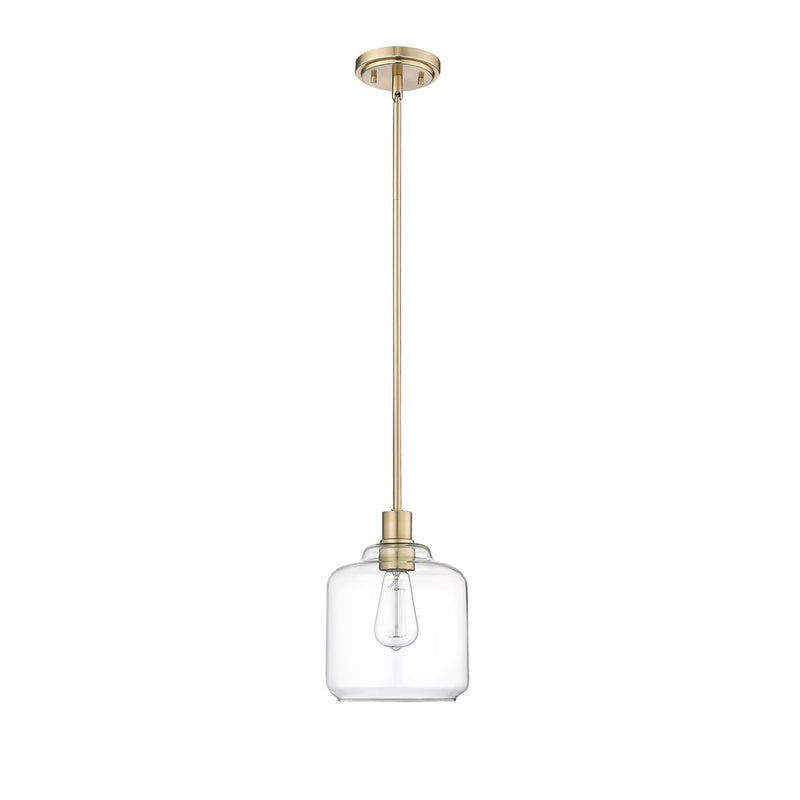Millennium Lighting Asheville 1Lt Mini-Pendant, Modern Gold/Clear - 46901-MG