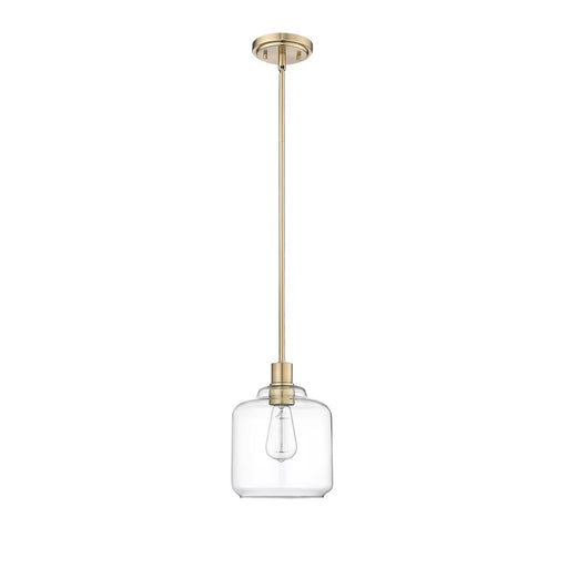 Millennium Lighting Asheville 1Lt Mini-Pendant, Modern Gold/Clear - 46901-MG