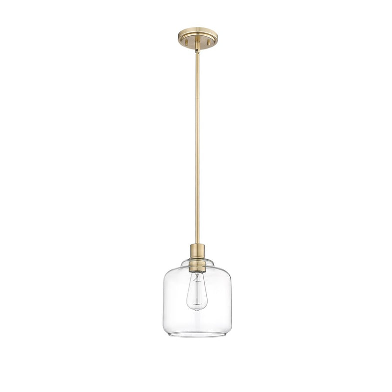 Millennium Lighting Asheville 1Lt Mini-Pendant, Modern Gold/Clear