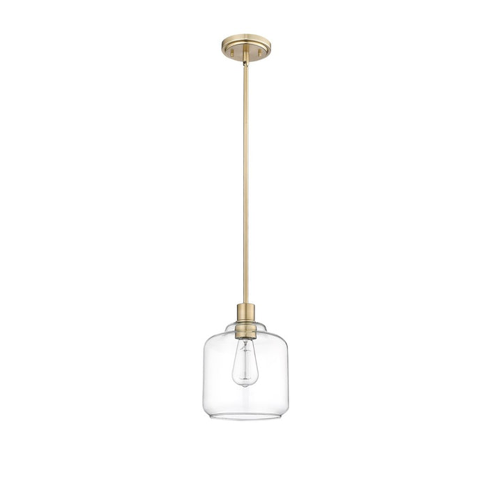 Millennium Lighting Asheville 1Lt Mini-Pendant, Modern Gold/Clear