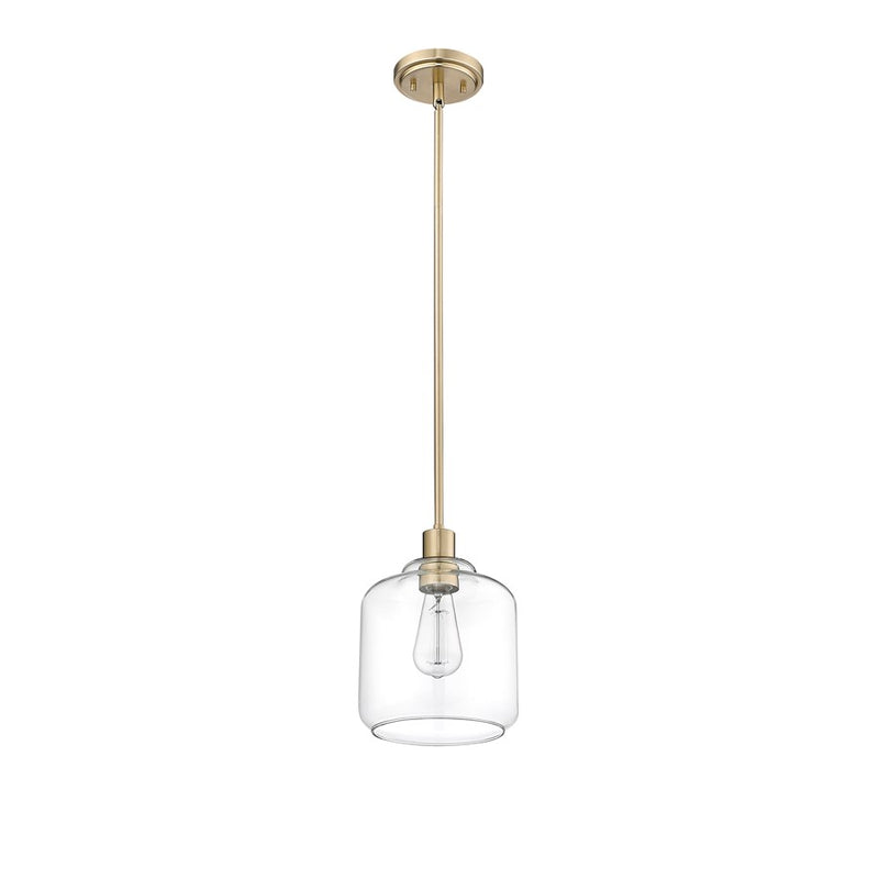 Millennium Lighting Asheville 1Lt Mini-Pendant, Modern Gold/Clear