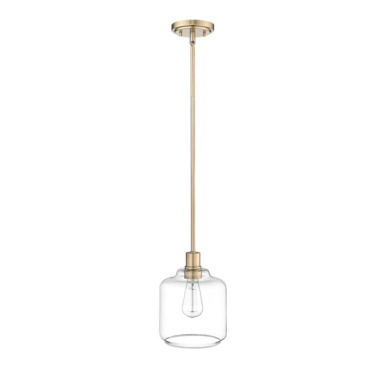 Millennium Lighting Asheville 1Lt Mini-Pendant, Modern Gold/Clear