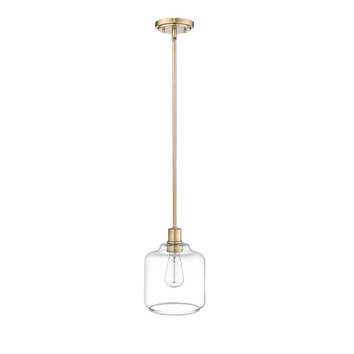 Millennium Lighting Asheville 1Lt Mini-Pendant, Modern Gold/Clear