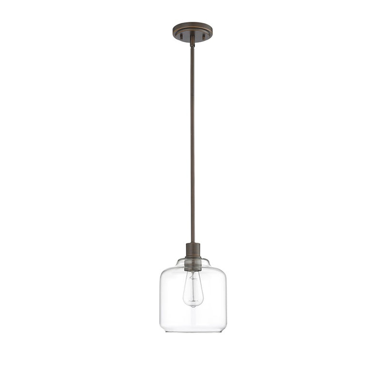 Millennium Asheville 1Lt Pendant, Rubbed Bronze/Clear - 46901-RBZ