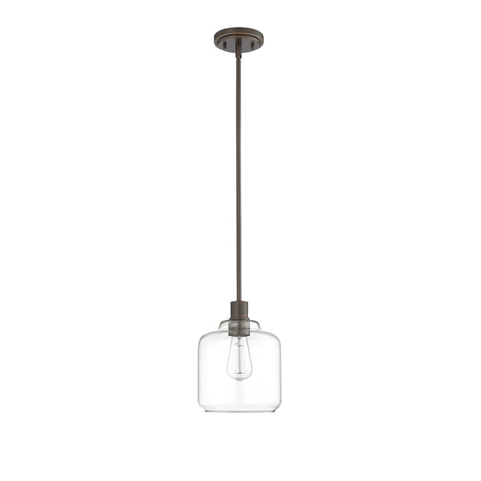 Millennium Asheville 1Lt Pendant, Rubbed Bronze/Clear - 46901-RBZ