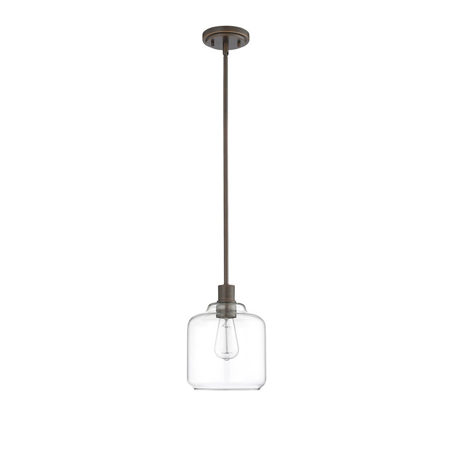 Millennium Asheville 1Lt Pendant, Rubbed Bronze/Clear - 46901-RBZ