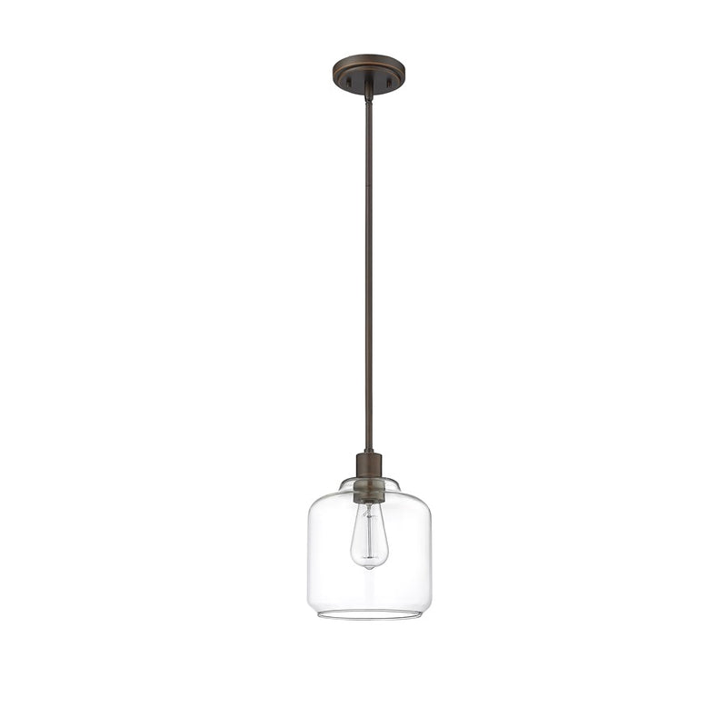 Millennium Asheville 1Lt Pendant, Rubbed Bronze/Clear