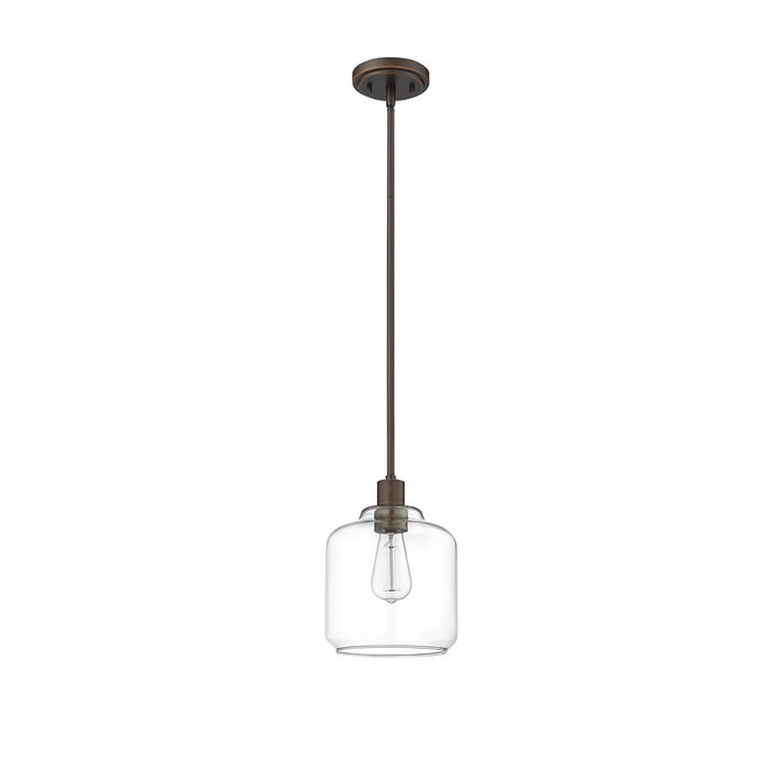 Millennium Asheville 1Lt Pendant, Rubbed Bronze/Clear