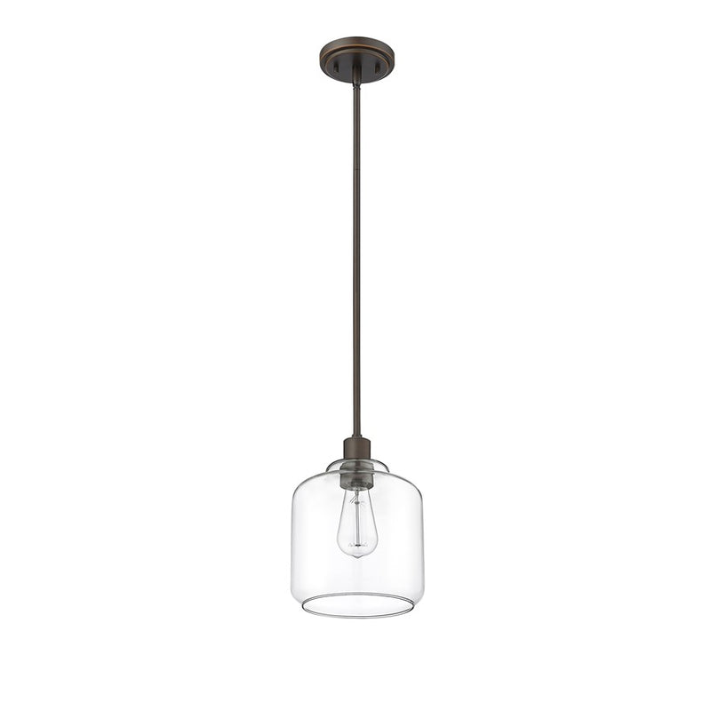 Millennium Asheville 1Lt Pendant, Rubbed Bronze/Clear