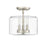 Millennium Lighting Asheville 3Lt Semi-Flush Mount, Nickel/Clear - 46923-BN