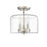 Millennium Lighting Asheville 3Lt Semi-Flush Mount, Nickel/Clear
