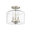 Millennium Lighting Asheville 3Lt Semi-Flush Mount, Nickel/Clear