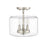 Millennium Lighting Asheville 3Lt Semi-Flush Mount, Nickel/Clear