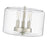 Millennium Lighting Asheville 3Lt Semi-Flush Mount, Nickel/Clear