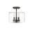 Millennium Asheville 3Lt Semi Flush Mount, Rubbed Bronze/Clear - 46923-RBZ