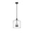 Millennium Lighting Asheville 3Lt Pendant, Black/Clear