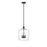 Millennium Lighting Asheville 3Lt Pendant, Black/Clear