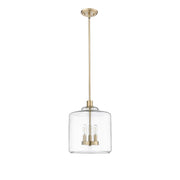 Millennium Lighting Asheville 3Lt Pendant, Modern Gold/Clear - 46933-MG