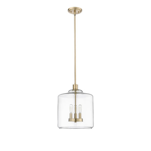 Millennium Lighting Asheville 3Lt Pendant, Modern Gold/Clear - 46933-MG