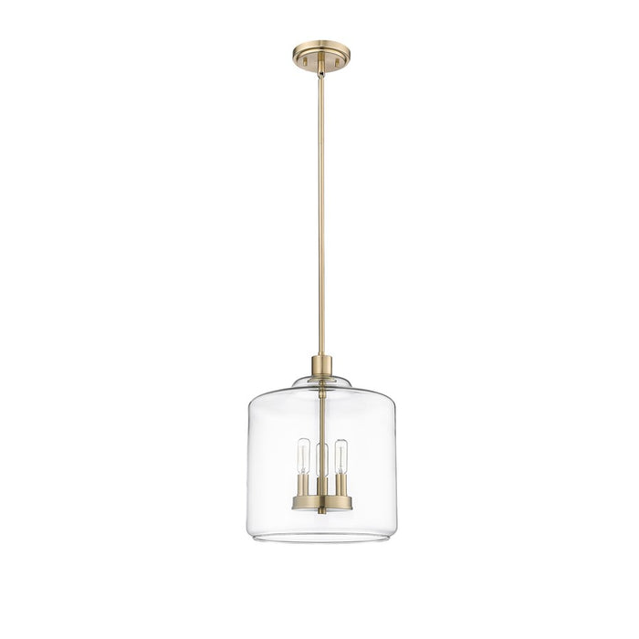 Millennium Lighting Asheville 3Lt Pendant, Modern Gold/Clear