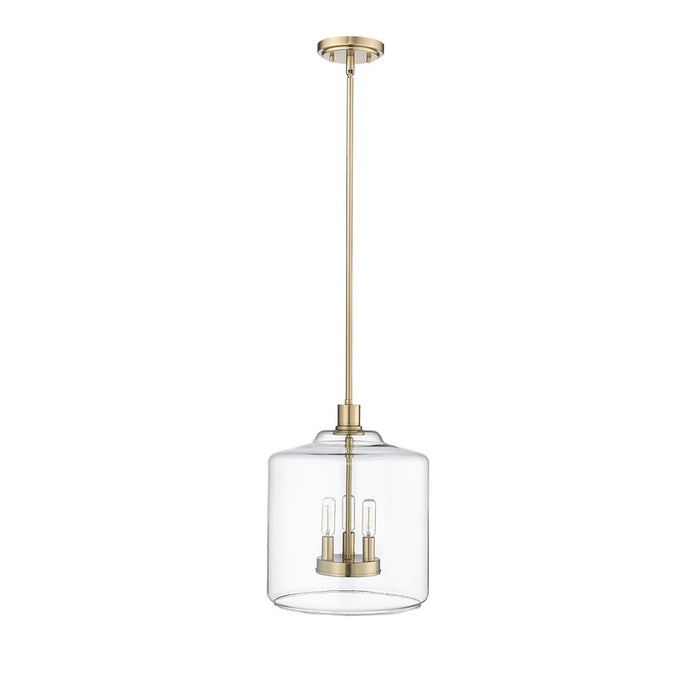Millennium Lighting Asheville 3Lt Pendant, Modern Gold/Clear