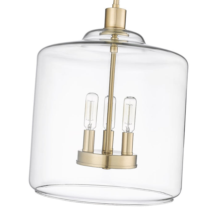 Millennium Lighting Asheville 3Lt Pendant, Modern Gold/Clear