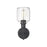 Millennium Lighting Asheville 1Lt Bathroom Wall Sconce, Black/Clear - 46941-MB