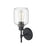 Millennium Lighting Asheville 1Lt Bathroom Wall Sconce, Black/Clear