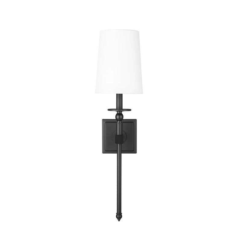 Millennium Lighting 1Lt Wall Sconce, Black/White - 46971-MB